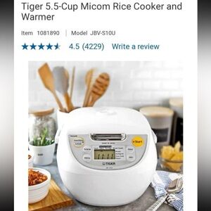 Tiger rice cooker and warmer